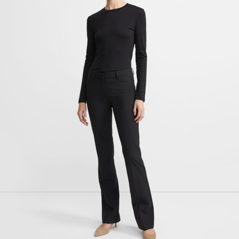 Theory Black Straight Cut Pants